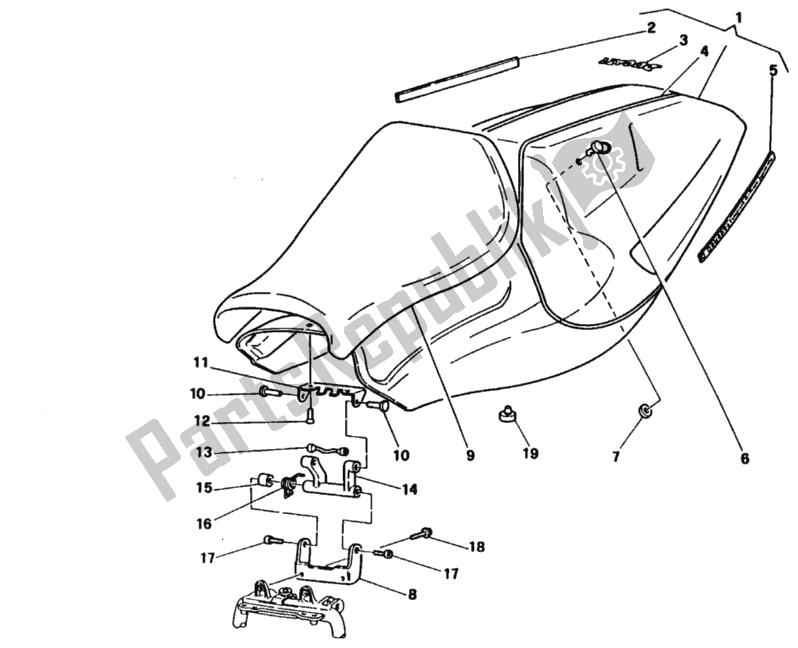 Tutte le parti per il Posto A Sedere del Ducati Superbike 916 R 1997